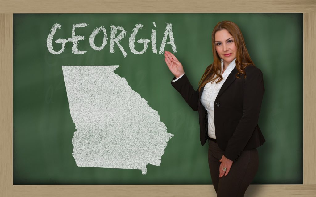 State of Georgia in chalk